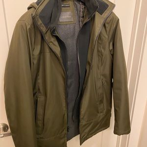 Calvin Klein Men’s Hooded Jacket with Bib